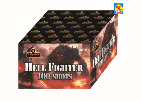Hell Fighter 100 Shot Barrage By Gladiator Fireworks - BUY 1 GET 1 FREE!