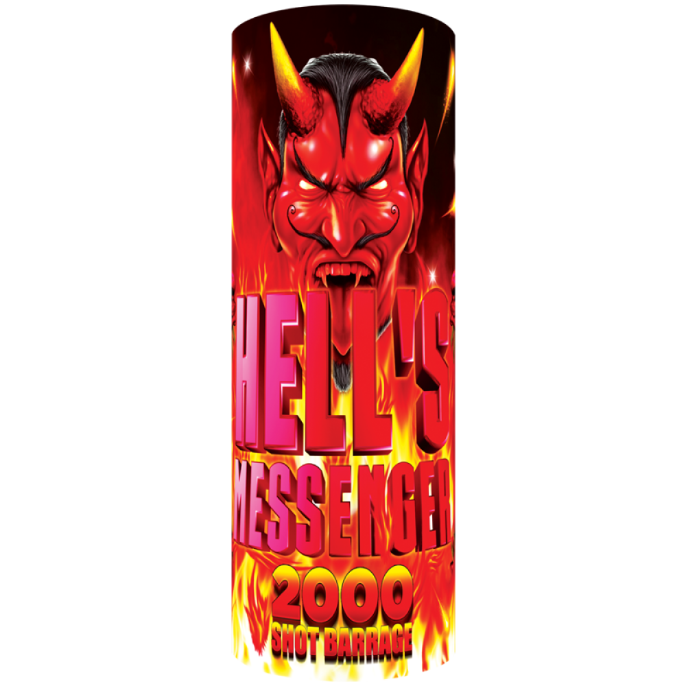 Hells messenger 2,000 shot Barrage by Bright Star Fireworks- HALF PRICE SALE!