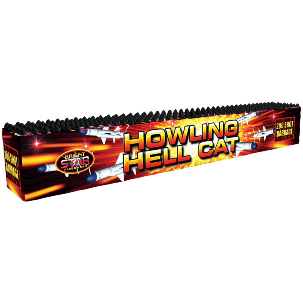Howling Hell Cat 200 Shot Barrage By Bright Star Fireworks - BUY 1 GET 1 FREE!