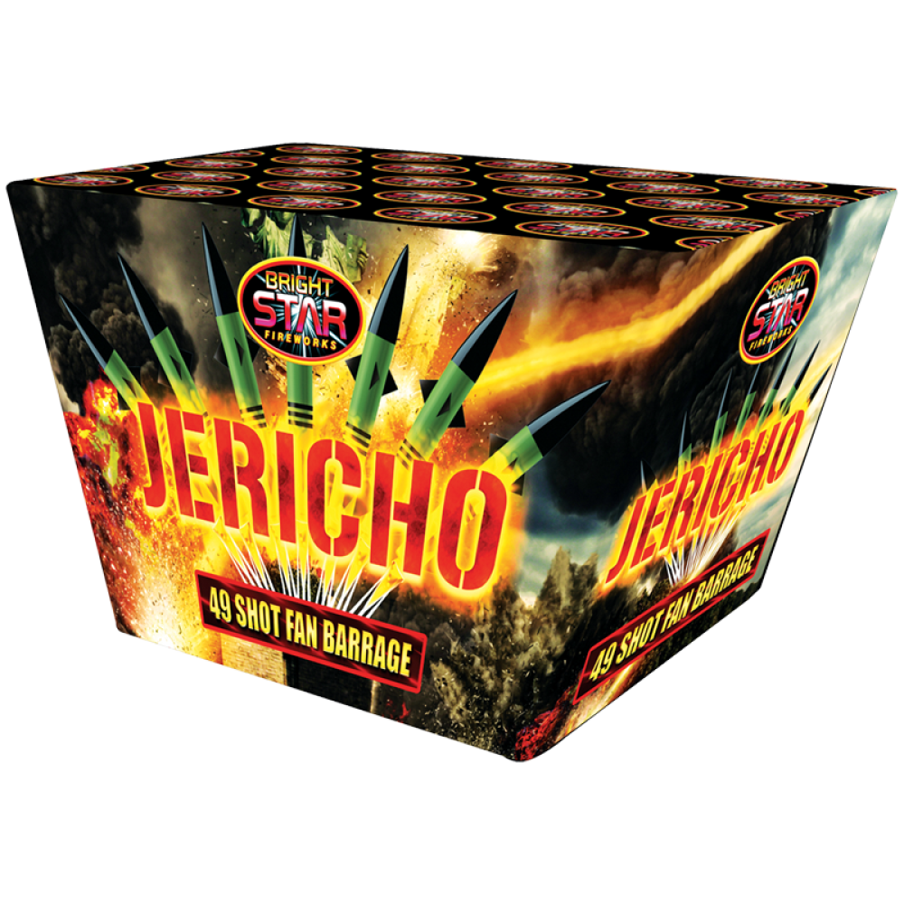 Jericho 49 Shot Fan Barrage By Bright Star Fireworks - SALE!