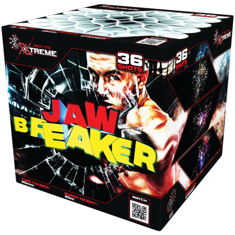 Jaw Breaker 36 Shot Barrage by Bright Star Fireworks- BUY 1 GET 1 FREE!