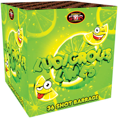 Ludicrous Limes Barrage 36 Shot 1.3G by Bright Star Fireworks- BUY 1 GET 1 FREE!