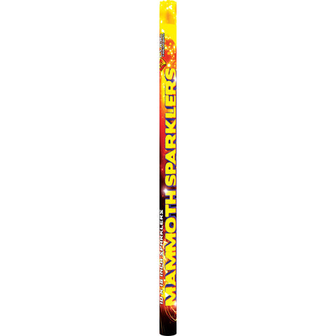 Mammoth Sparklers 10pce Plastic Tube & Label By Cube Fireworks