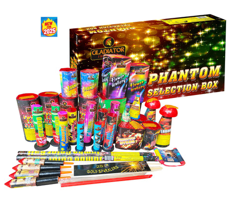 Phantom 35 Pc Selection Box By Gladiator Fireworks - BUY 1 GET 1 FREE!