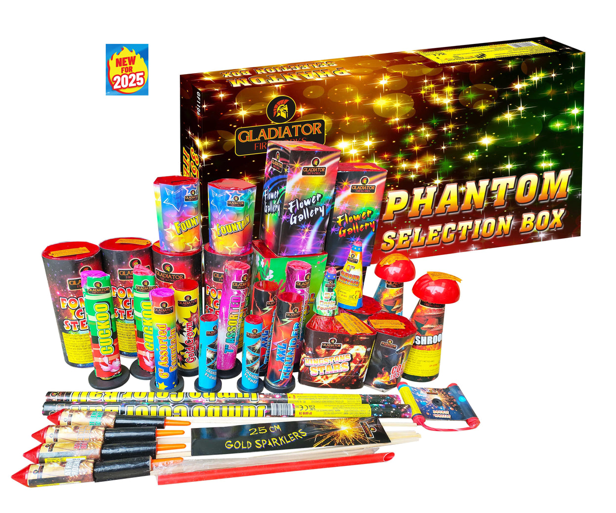Phantom 35 Pc Selection Box By Gladiator Fireworks - BUY 1 GET 1 FREE!