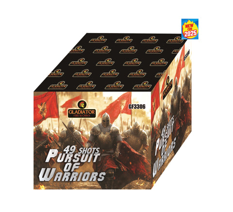 Pursuit Of Warriors 49 Shot Barrage By Gladiator Fireworks - BUY 1 GET 1 FREE!