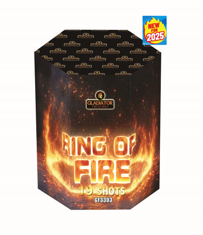 Ring Of Fire 19 Shot Cake By Gladiator Fireworks - BUY 1 GET 1 FREE!
