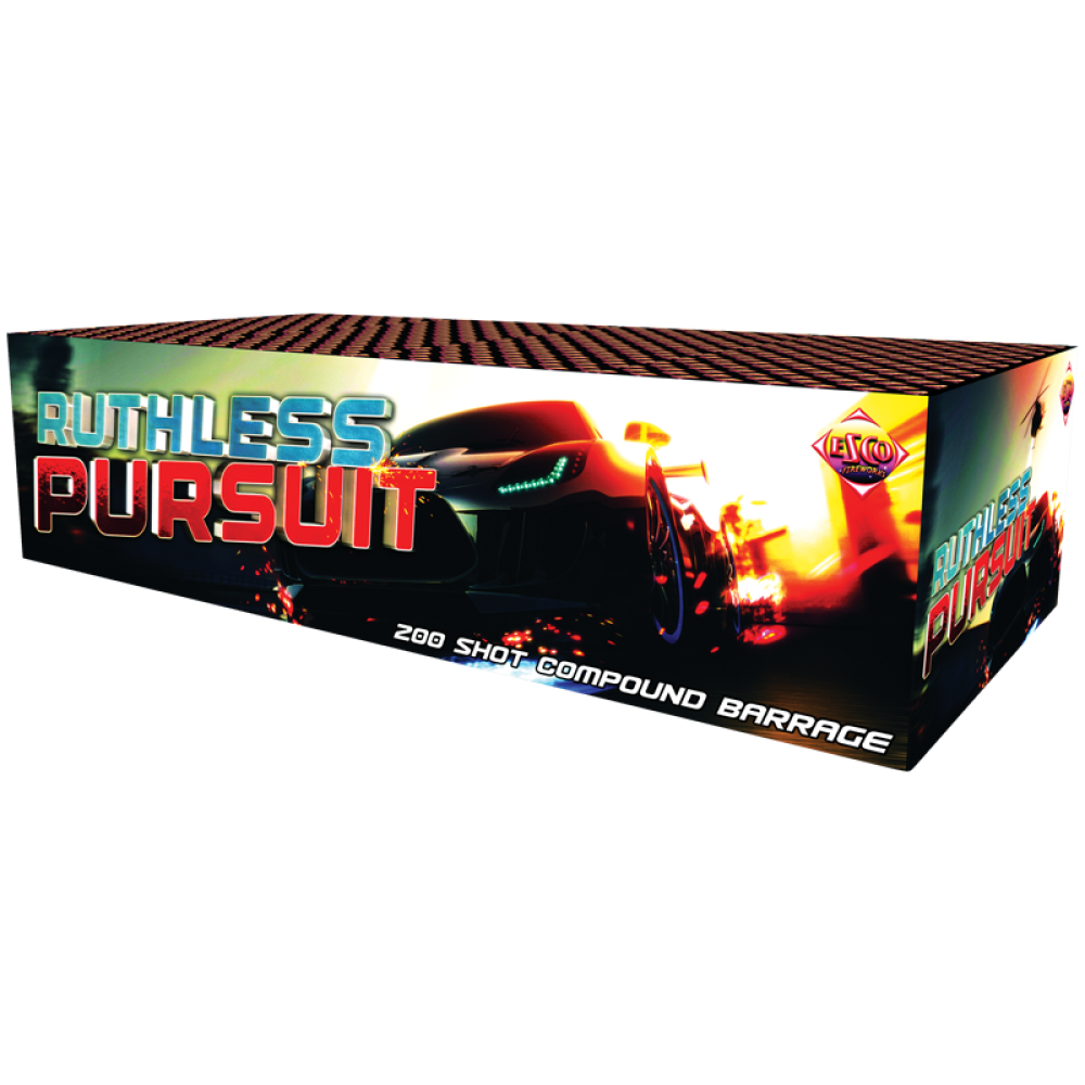 Ruthless Pursuit Compound Barrage 200 Shot By Bright Star Fireworks - SALE!