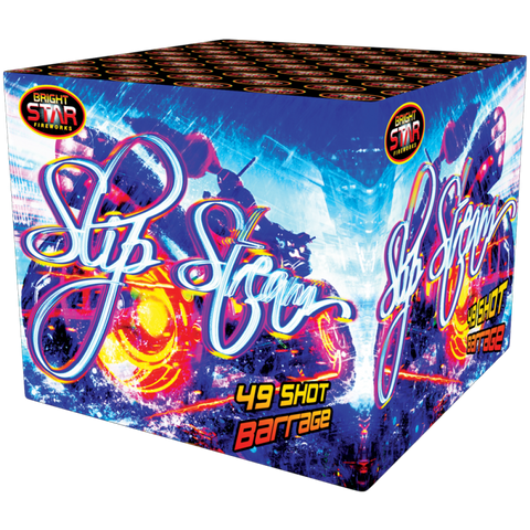 Slip Stream 49 Shot Barrage by Bright Star Fireworks - BUY 1 GET 1 FREE!