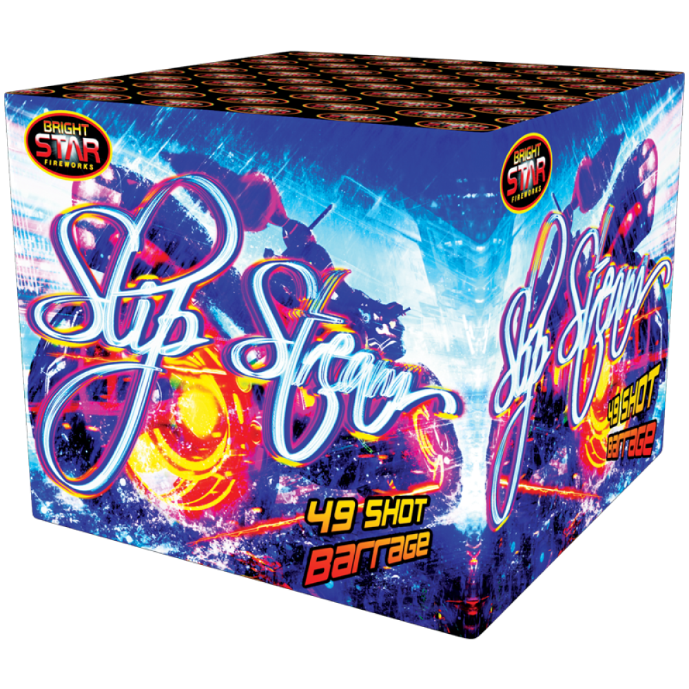 Slip Stream 49 Shot Barrage by Bright Star Fireworks - BUY 1 GET 1 FREE!