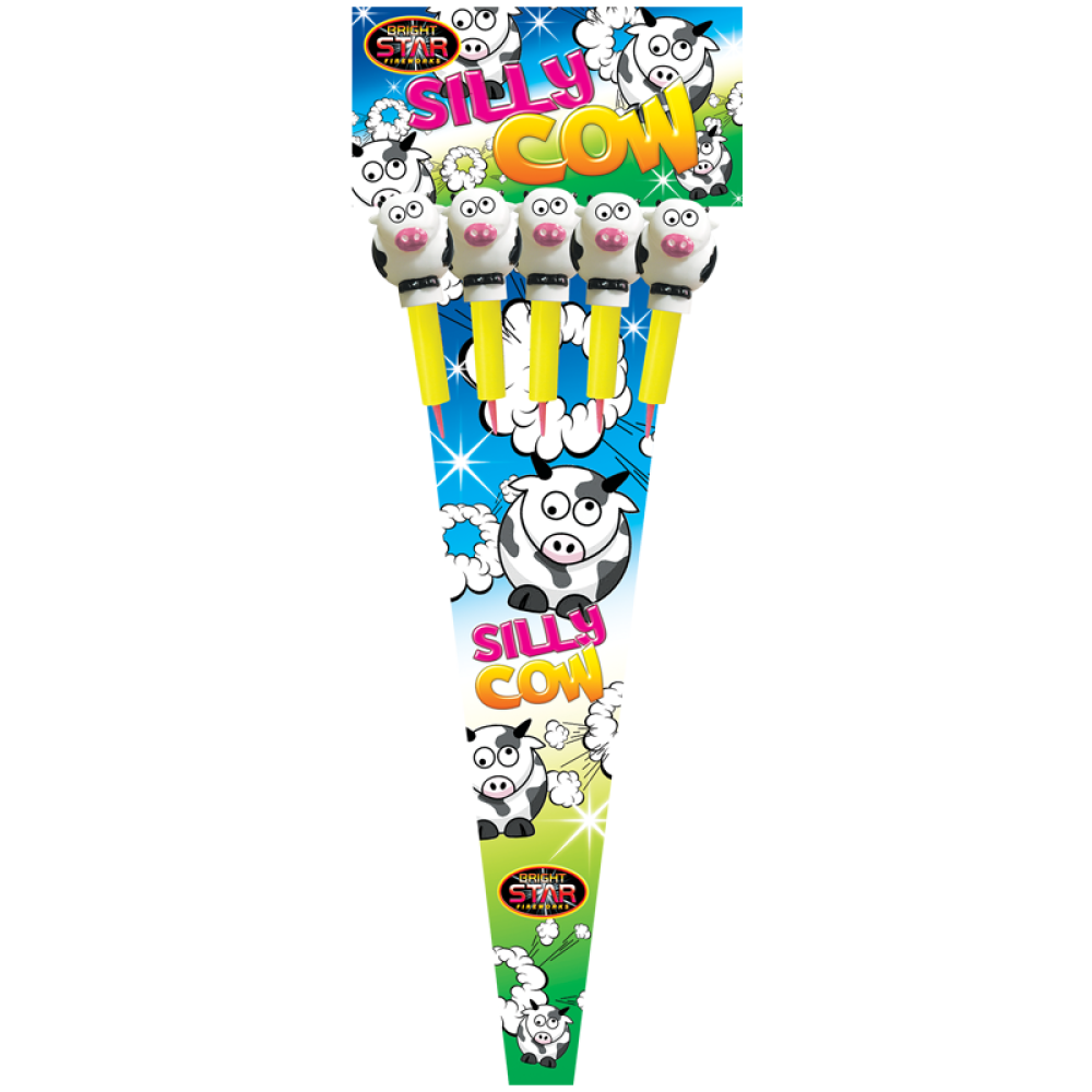 Silly Cow Rocket 5pce PVC Bag (1.3G) By Bright Star Fireworks - BUY 1 GET 1 FREE!