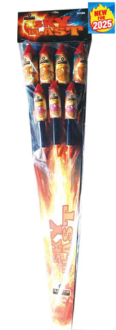 Sky Blast 7PCS Rocket Pack By Gladiator Fireworks -BUY 1 GET 1 FREE!