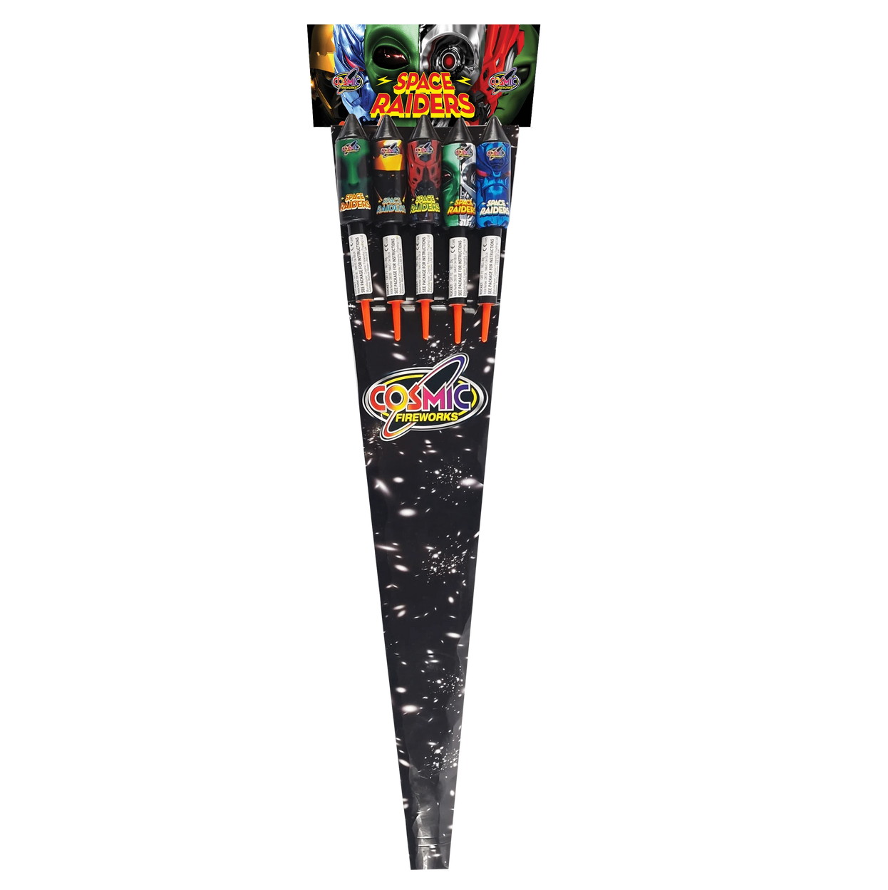 Space Raiders 5 Pcs Rocket Pack By Cosmic Fireworks - BUY 1 GET 1 FREE!