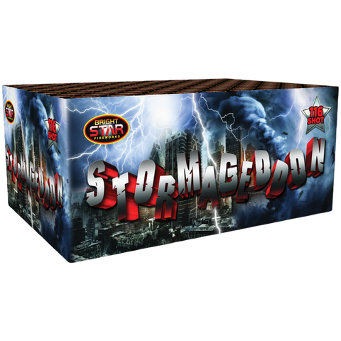 Stormageddon 116 Shot Barrage by Bright Star Fireworks- BUY 1 GET 1 FREE!