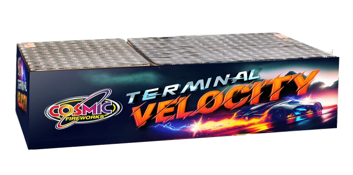 Terminal Velocity 140 Shots Compound Cake By Cosmic Fireworks - HALF PRICE SALE!
