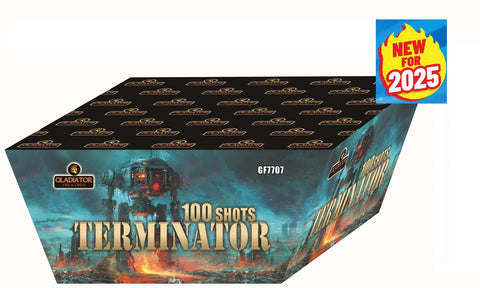 Terminator 100 Shot W, Z and Fan Barrage By Gladiator Fireworks - BUY 1 GET 1 FREE!