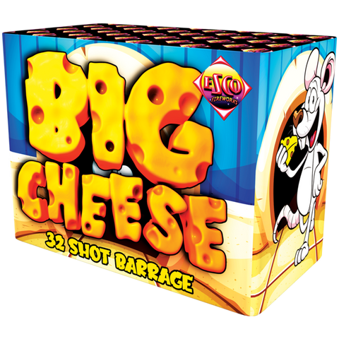 The Big Cheese 32 Shot Barrage By Bright Star Fireworks - BUY 1 GET 1 FREE!