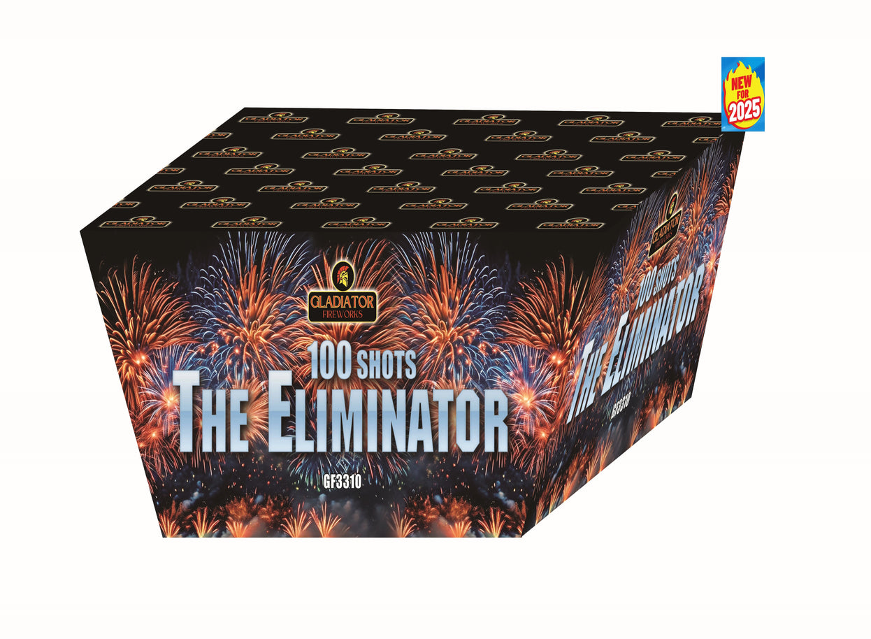 The Eliminator 100 Shot (Z Shape) Barrage By Gladiator Fireworks - BUY 1 GET 1 FREE!