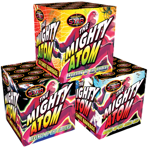 The Mighty Atom 25 Shot by Bright Star Fireworks - BUY 1 GET 1 FREE! PRICE IS FOR EACH