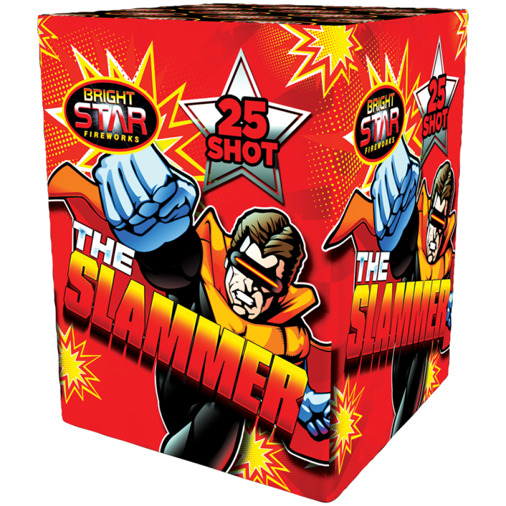 The Slammer 25 Shot Barrage by Bright Star Fireworks- BUY 1 GET 1 FREE!