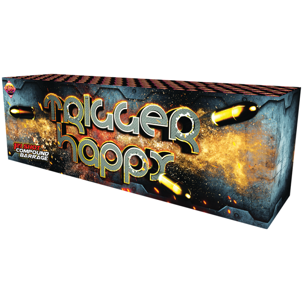 Trigger Happy Compound Barrage 121 Shot By Bright Star Fireworks - SAL ...