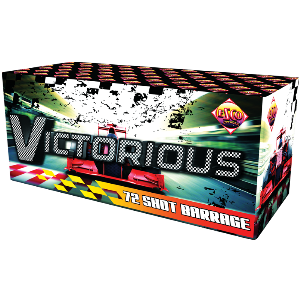 Victorious 72 Shot Barrage By Bright Star Fireworks - SALE!