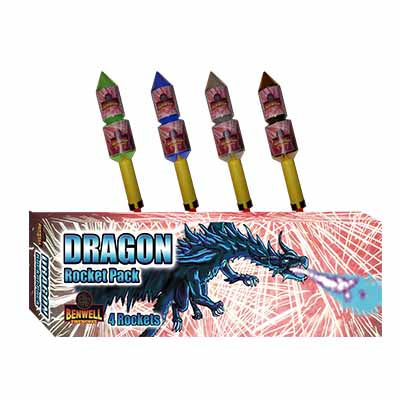 Dragon Rocket Pack - 4 Pack - By Benwell Fireworks - BUY 1 GET 2 FREE!