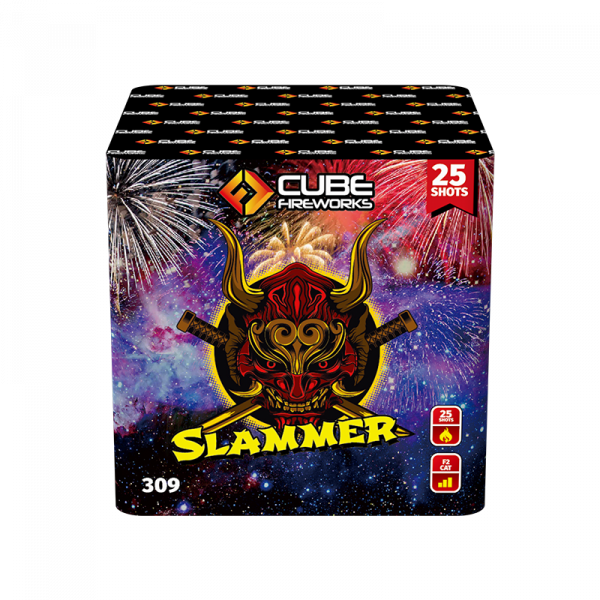 Slammer 25 Shot by Cube Fireworks - BUY 1 GET 1 FREE! - Fireworks Direct