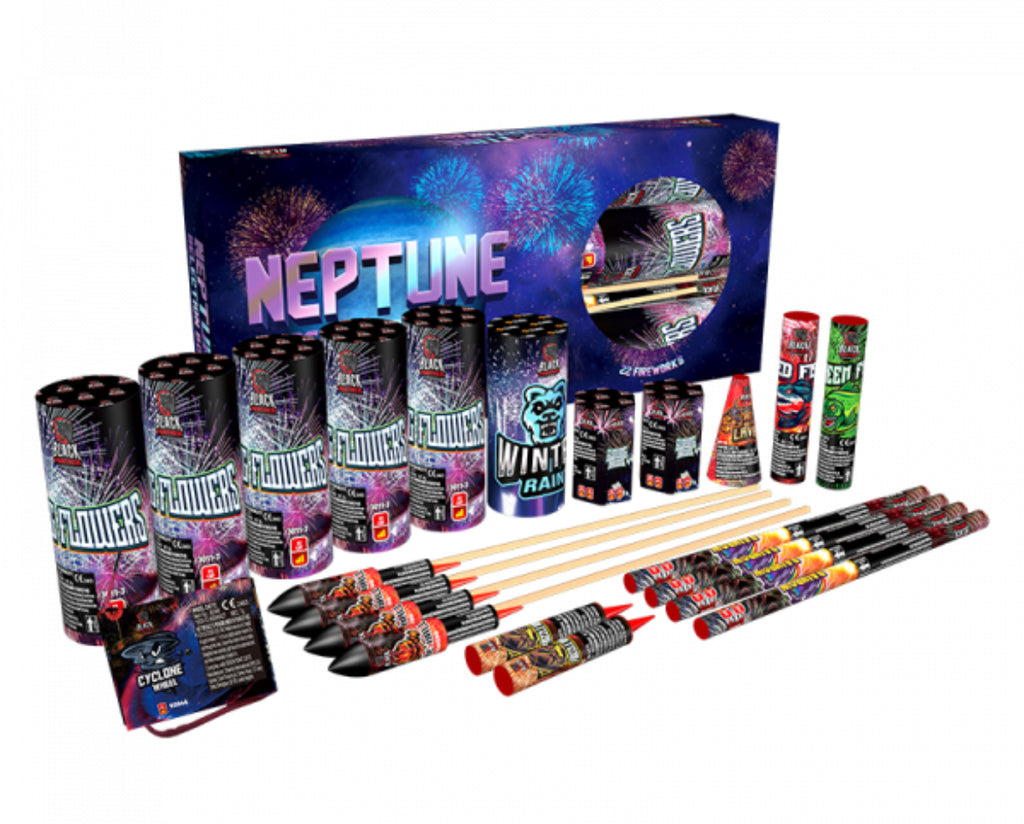 Panther Or Neptune Selection Box By Cube Fireworks - BUY 1 GET 1 FREE ...