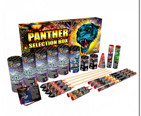 Panther Or Neptune Selection Box By Cube Fireworks - BUY 1 GET 1 FREE!