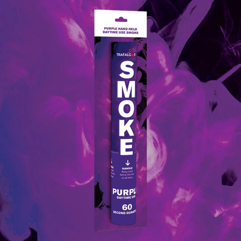 Purple Smoke Flare By Trafalgar - Outdoor Daytime with Ring Pull Ignition